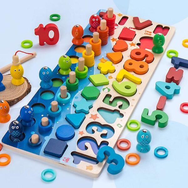 Jeu de pêche en Bois magnétique Puzzles